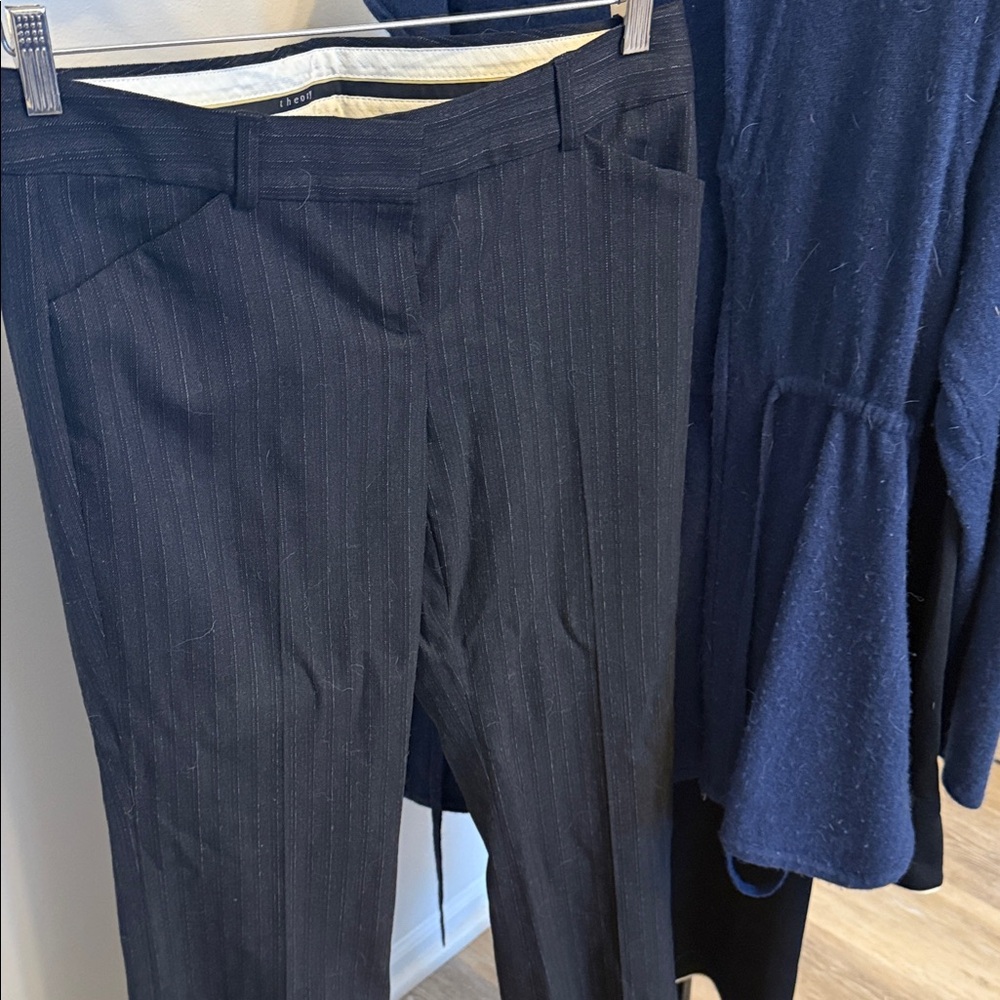Theory Charcoal Pinstripe Women's Pants